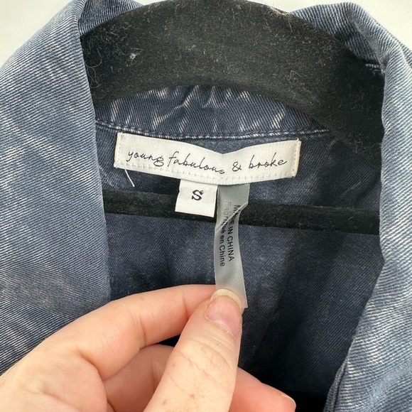 Young Fabulous & Broke Carling Western Asymmetric Ruched Midi Shirt Dress - Picture 7 of 7